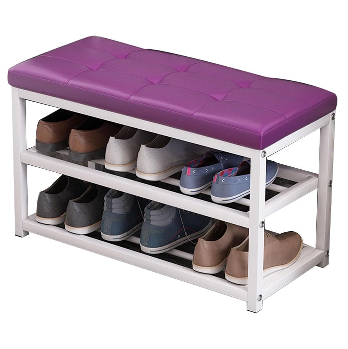 GHFXSCV Padded Entryway Bench with Shoe Storage, Upholstered Stool for Bedroom, Hallway, Bathroom, Entryway - Stylish and Functional Seating Solution