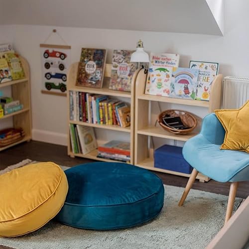 Miniatura 2 de Funda de almohada redonda de terciopelo para el suelo, puf para yoga, meditación, cojín de felpa, decoración de sala de lectura, solo funda (25.6