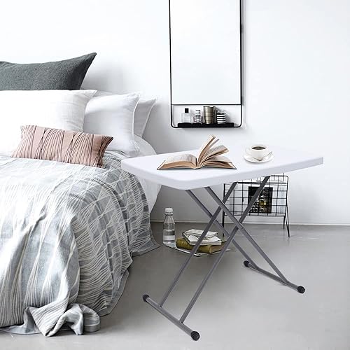 Miniatura 4 de Bandeja plegable para TV, mesa plegable ajustable para portátil, bandeja de cena para TV, bandeja estable y elevable, mesa plegable pequeña,