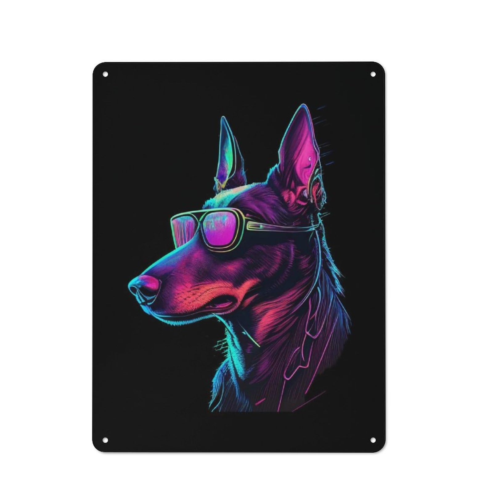 Junmoney Doberman Pinscher Retro Tin Sign 40X30cm For Man Cave Or Games Room, For Collectors Decorating Games Rooms And Man Caves
