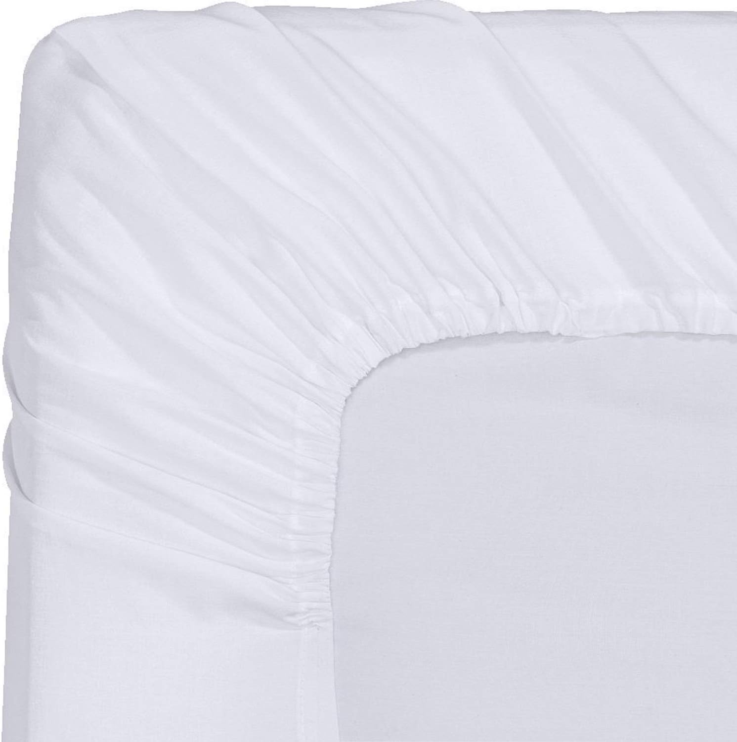 NHNHN 2 Pack Fitted Sheet-Deep Pockets-Soft Microfiber-Easy Care-Shrinkage and Fade Resistant-Fitted Sheets Twin Size-2 Sets of Fitted Sheets (Twin?2 Pcs, White)