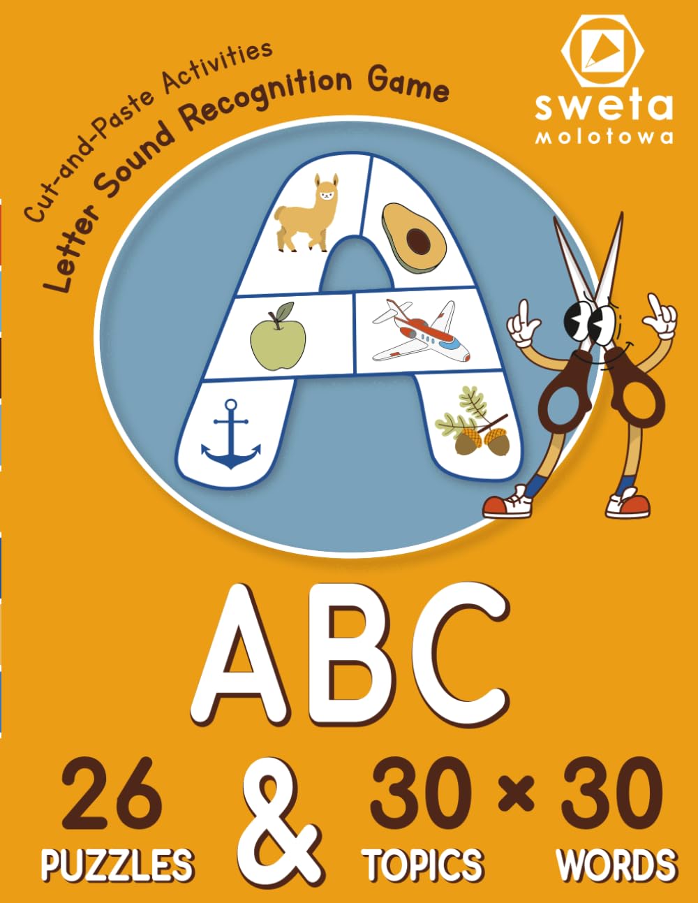 ABC Puzzle & Phonics for Kids Ages 4–8: Fun Letter Sound Recognition Alphabet Game, plus Cut-and-Paste Activities to Boost Early Reading Skills