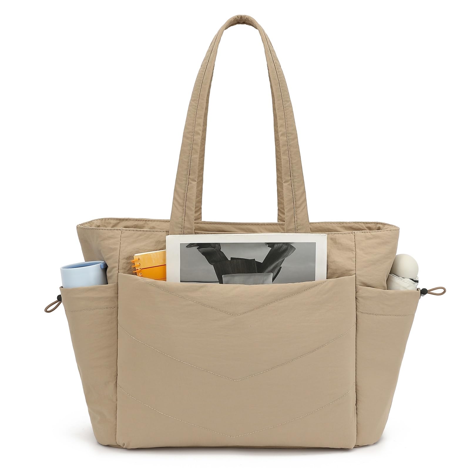 TANTOMI Handbag Women's Shopper Bag – leichte Schultertasche mit Reißverschluss, auch als Laptoptasche geeignet, für Arbeit, Reise & Alltag