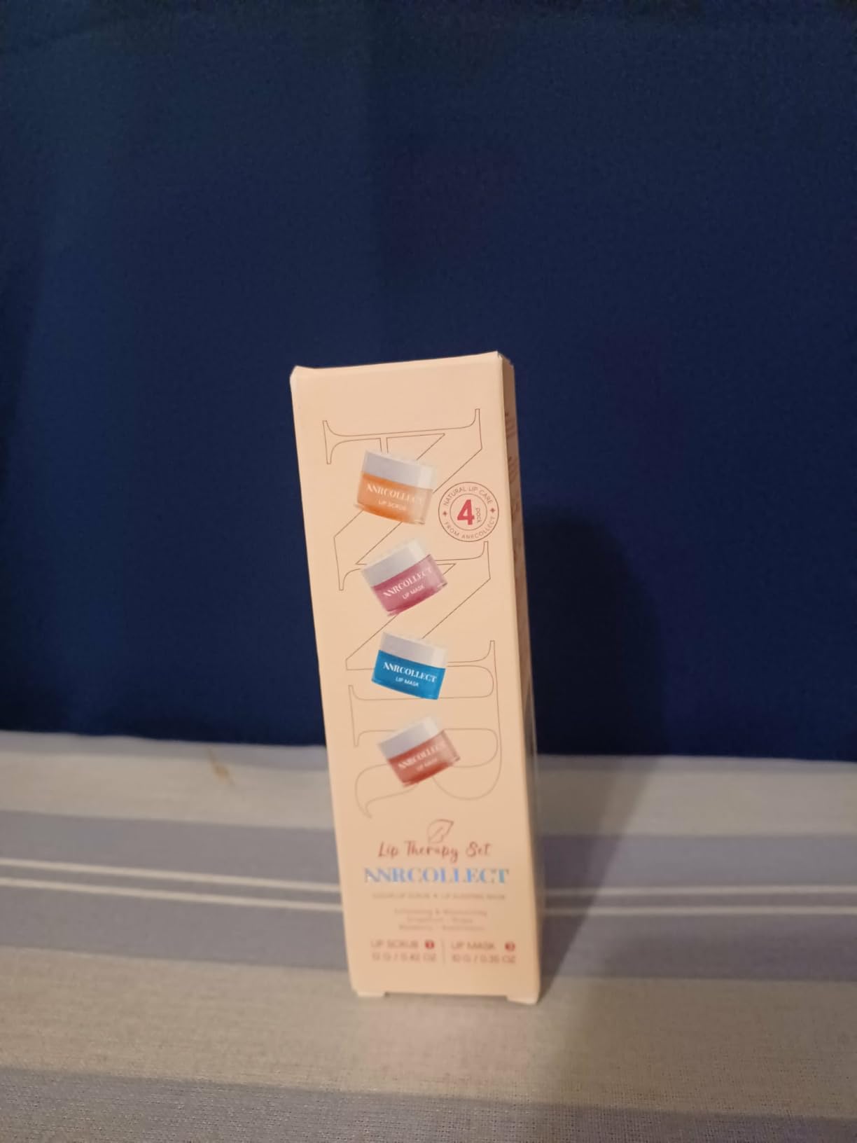 ANRCOLLECT Lip Care Set - Exfoliating Scrub + 3 Overnight Masks for Soft, Hydrated Lips, 4-Pack Gift Set