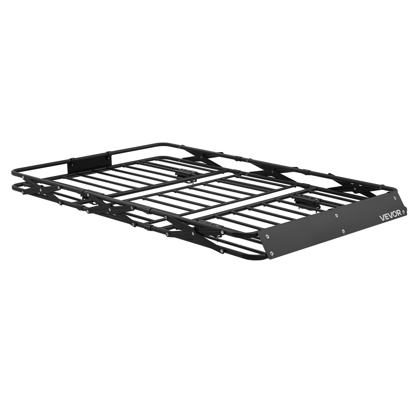 VEVOR Barra Portapacchi da Tetto da Auto, Portapacchi da Tetto per Auto 1626 x 990 x 102 mm Telaio Pieghevole a Forma di X, Carico max 90,72 kg Universale per SUV Furgoni, Campeggio, Viaggio, Pesca