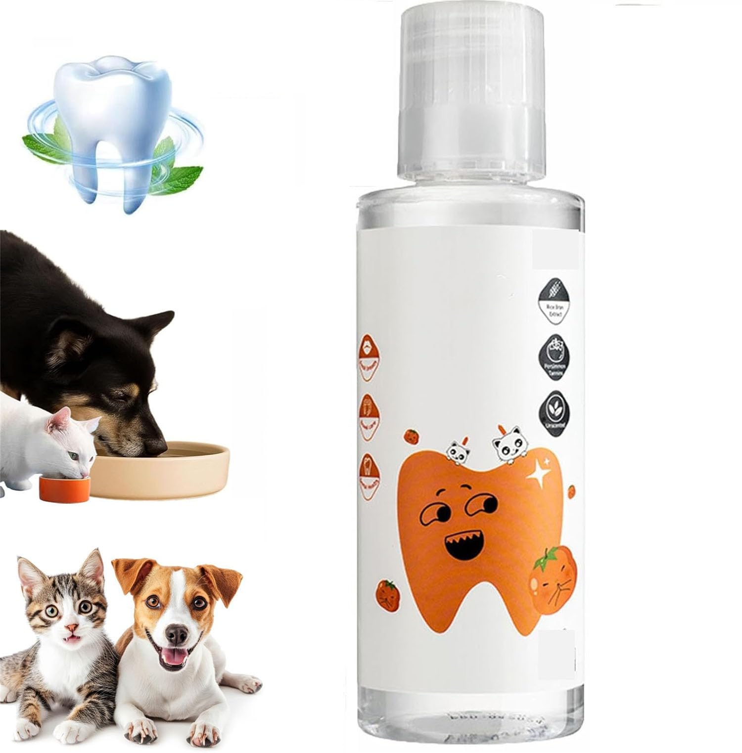 PawBright DentalPlus,Dental Water Additive,Pet Dental Formula Water Additive,Natural Flavorless Teeth Cleaning Mouthwash,Odorless &Flavorless Formula to Fight Tartar,Promote Healthy Gums (Cat)