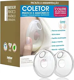 Concha Coletora de Leite Materno Pós Parto Protetor de Mamilo Anatômico Fácil de Usar