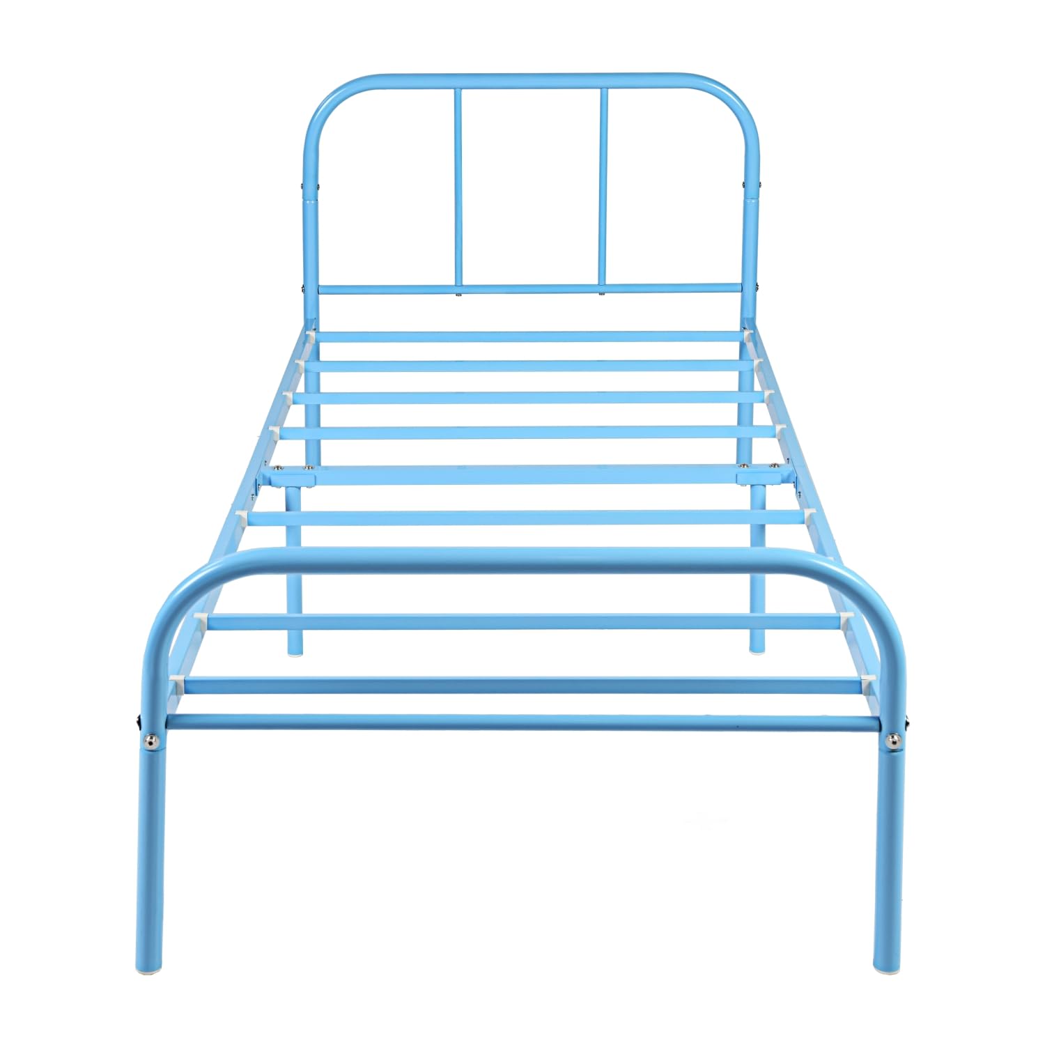 Lit Simple | Lit Adulte | Cadre Lit Métal Avec Tête De Lit/pied De Lit Blanc 90x200 Cm CFW94669