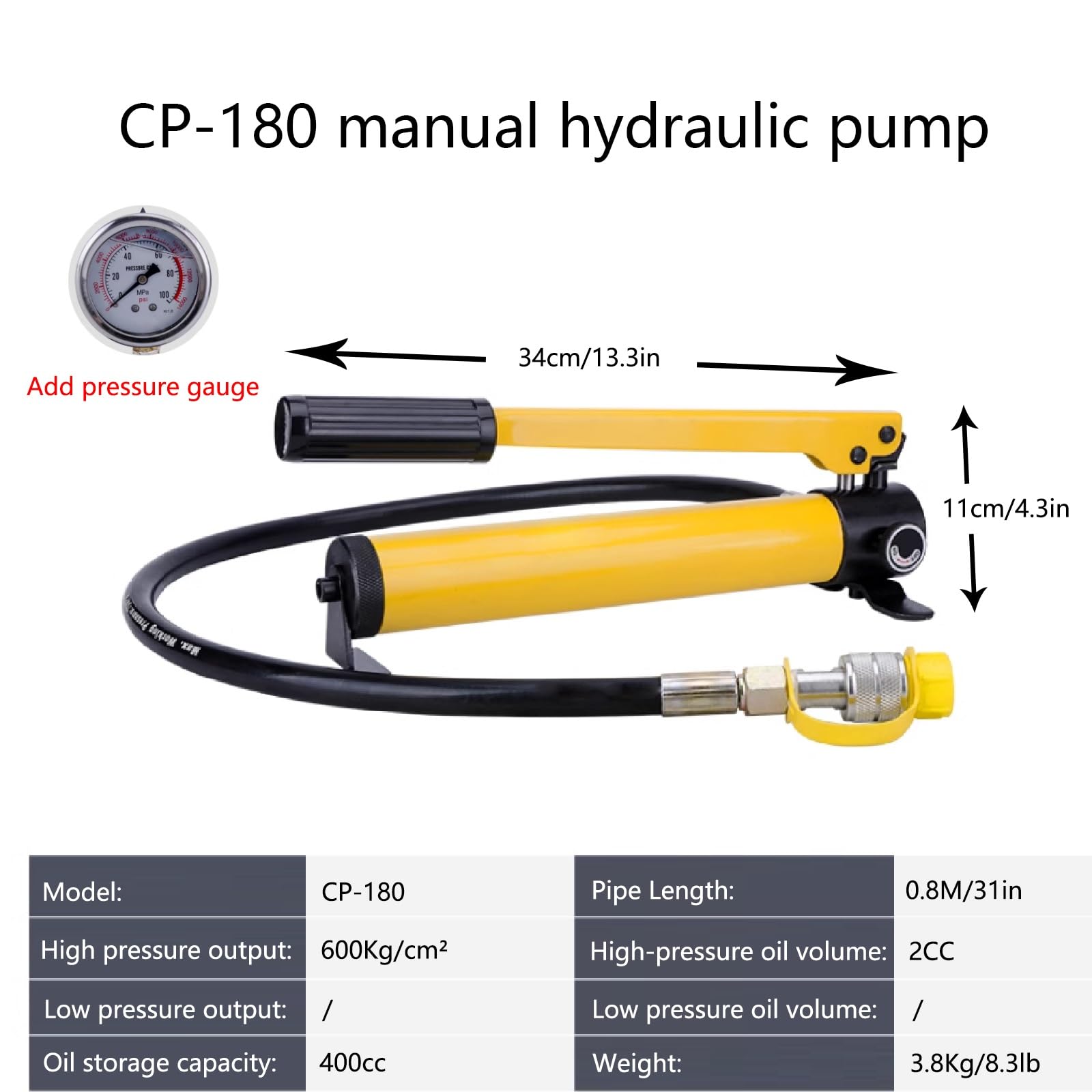 Pompa hydrauliczna z antywibracyjnym manometrem do efektywnego przenoszenia płynów