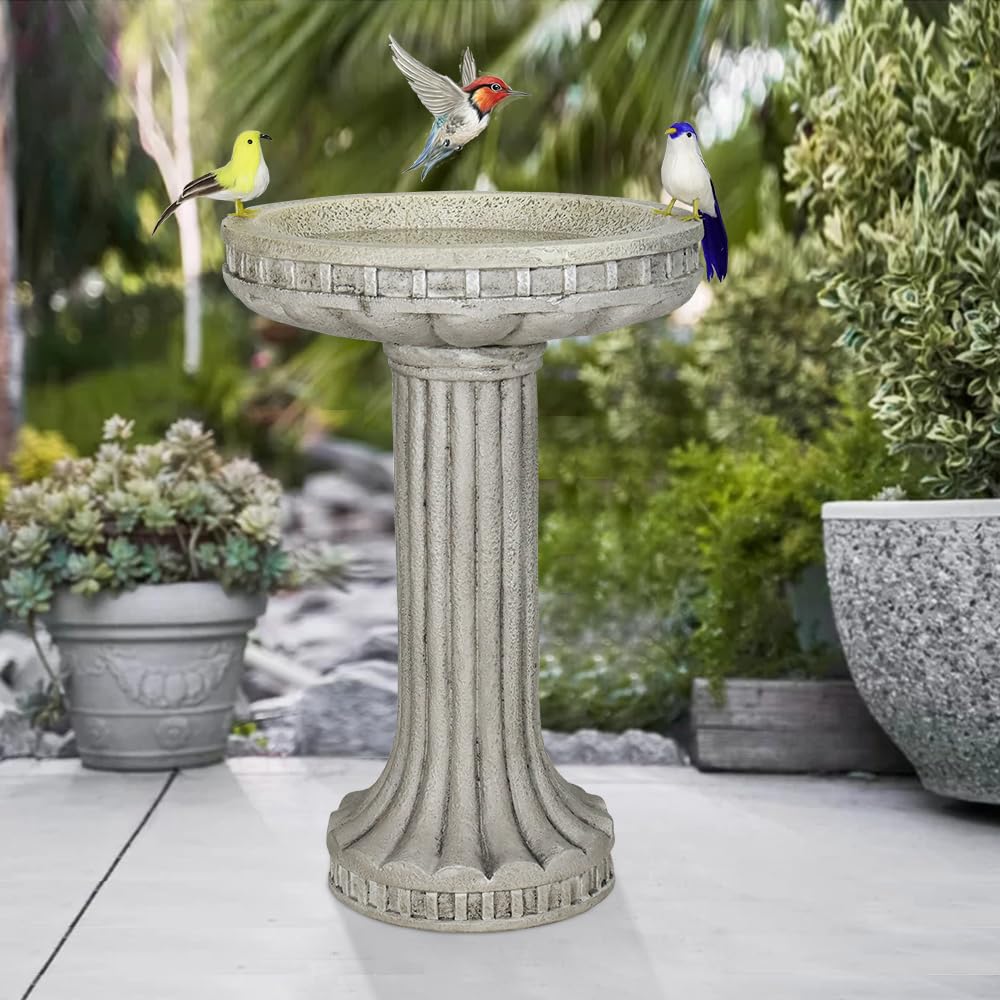 SKYFIRE 24 H Fiber Reinforced Concrete Bird Bath