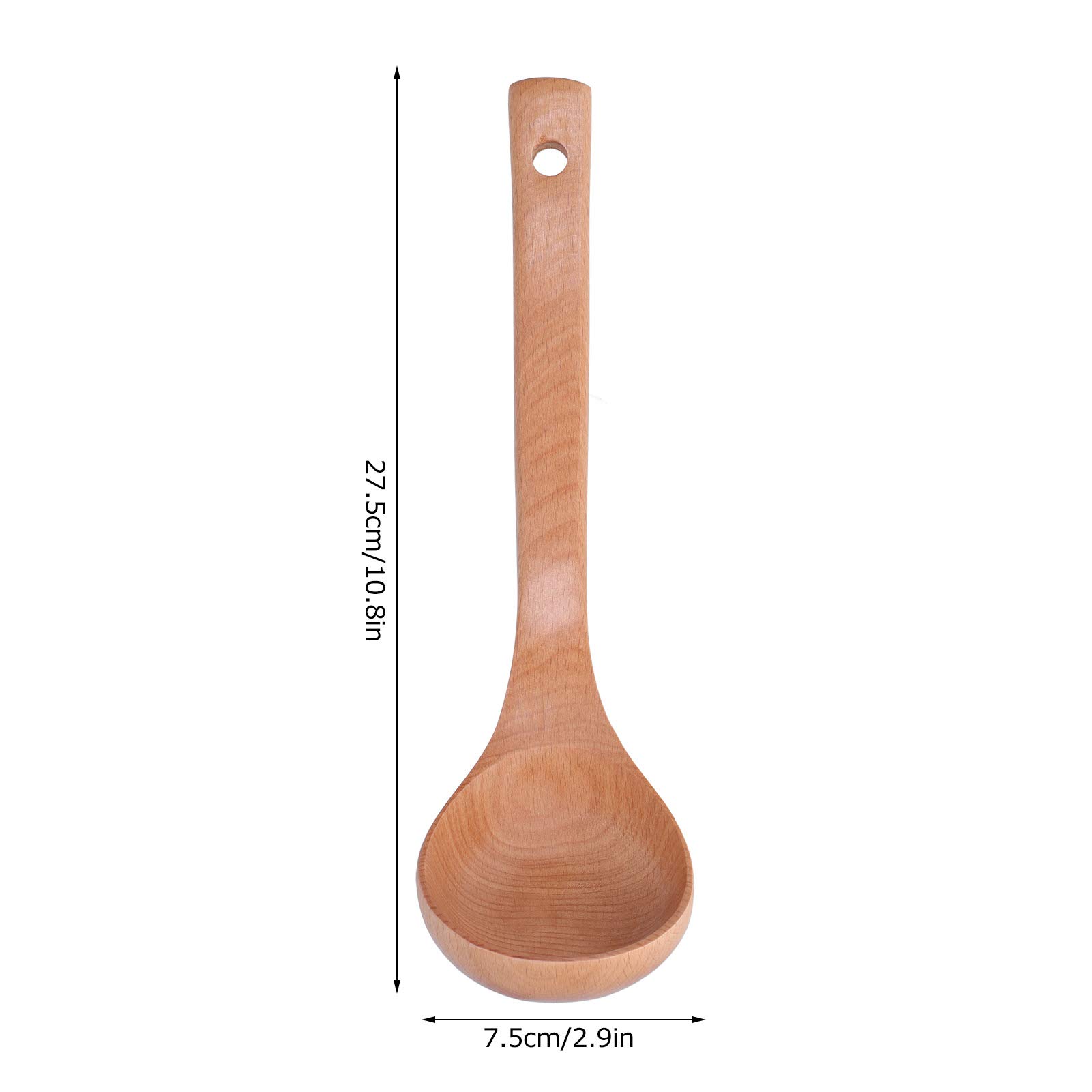Louche En Bois Pour Soupe Et Sauce - Longueur 27,5 Cm - Ustensile De Cuisine Naturel - Pour Restaurant & Maison