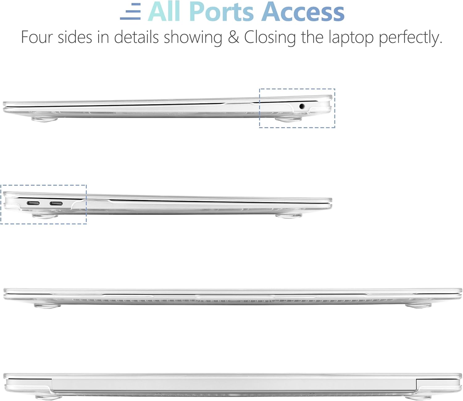 MEEgoodo for MacBook Air 13.3 inch Case 2021 2020 2019 2018 A2337 M1 A2179 A1932, Laptop Shell with Keyboard Webcam Cover & Trackpad Film & Type C Adapter for MacBook Air M1, Cherry Blossoms image 7 of 7 B0D1XFJC93