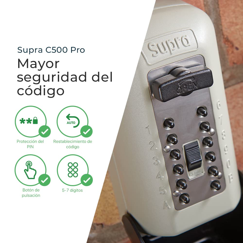 KeySafe SUPRA C500 Pro (2ª Generación) - Caja guarda llaves de alta seguridad, preferido por la policía