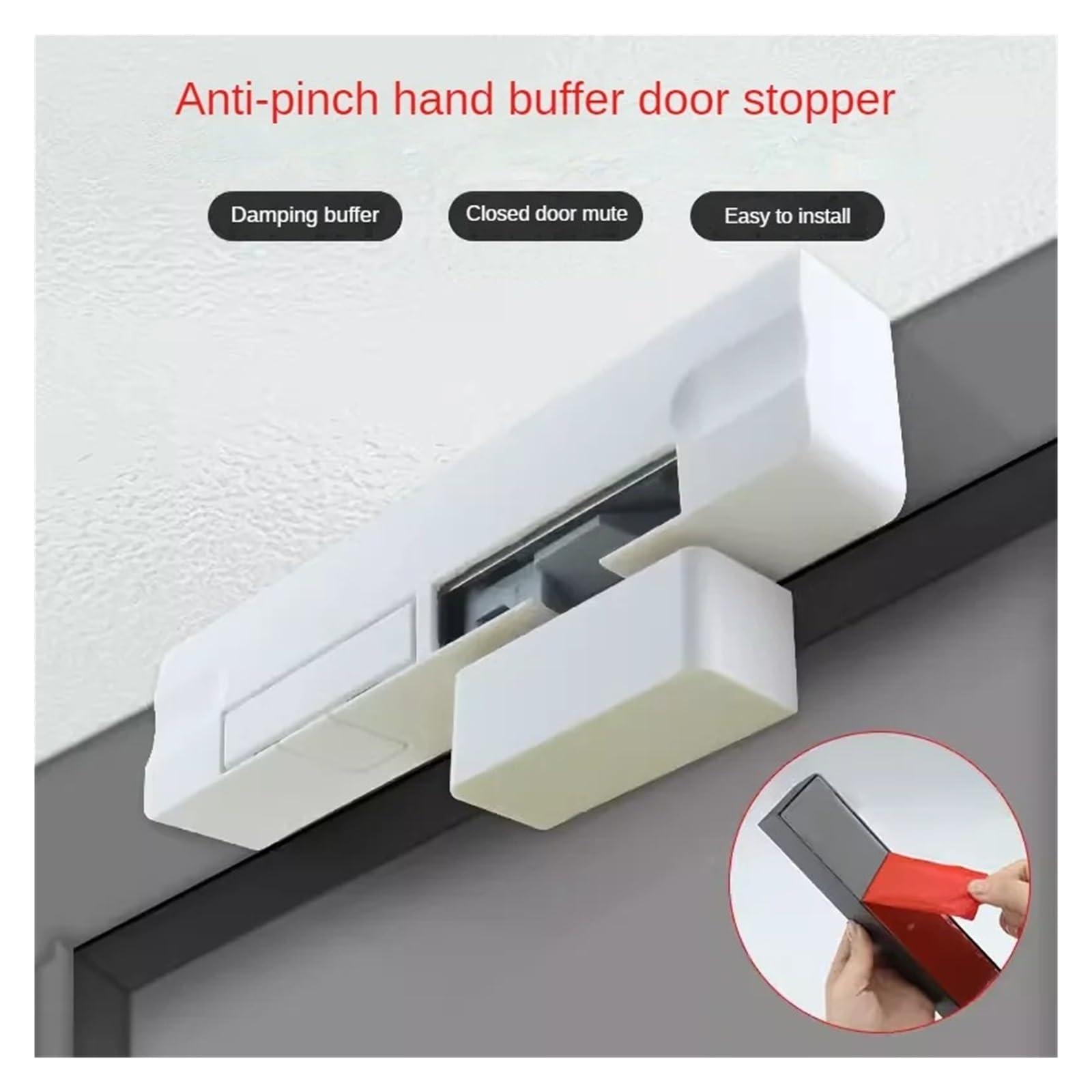 chiudiporta a molla chiudiporta automatico a induzione fermaporta attrezzatura for chiusura automatica porte supporto silenzioso hardware posizionamento e arresto tampone(Brownright Side Open)