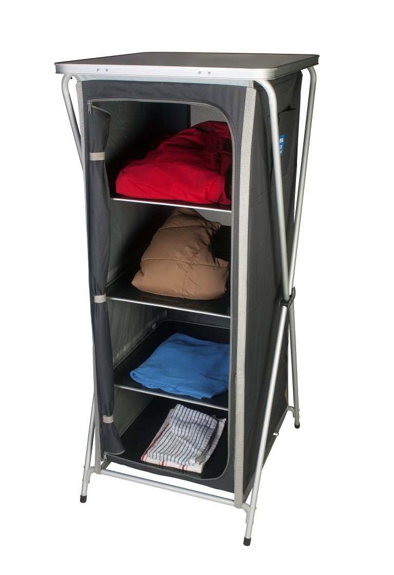 kampa grace cupboard 4 shelves aluminium frame