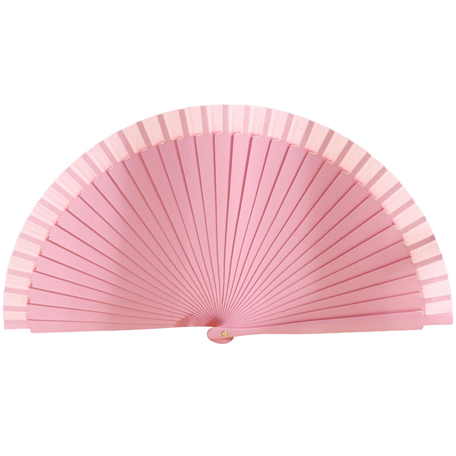 X-Institute Vintage Wooden Hand Fan Wedding Dance Solid Color Plain Folding Fan Elegant Handhelds Dancing Show Performances Spanish Fan