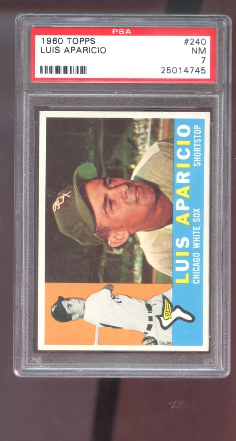 1960 Topps #240 Luis Aparicio PSA 7 Graded Baseball Card MLB Chicago White Sox