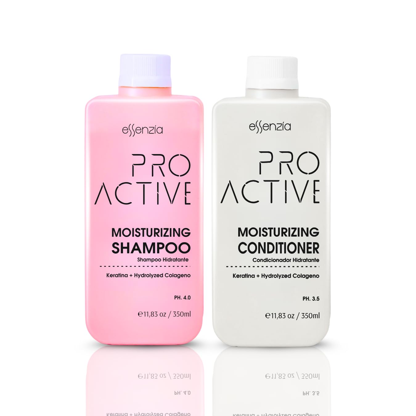 ESSENZIA Proactive Professional Brazilian Moiturizing Shampoo & Conditioner Kit - For Nanoplastia Treatment, Keratin & Straightening | Luxurious Hydration & Nourishment | 350 ML