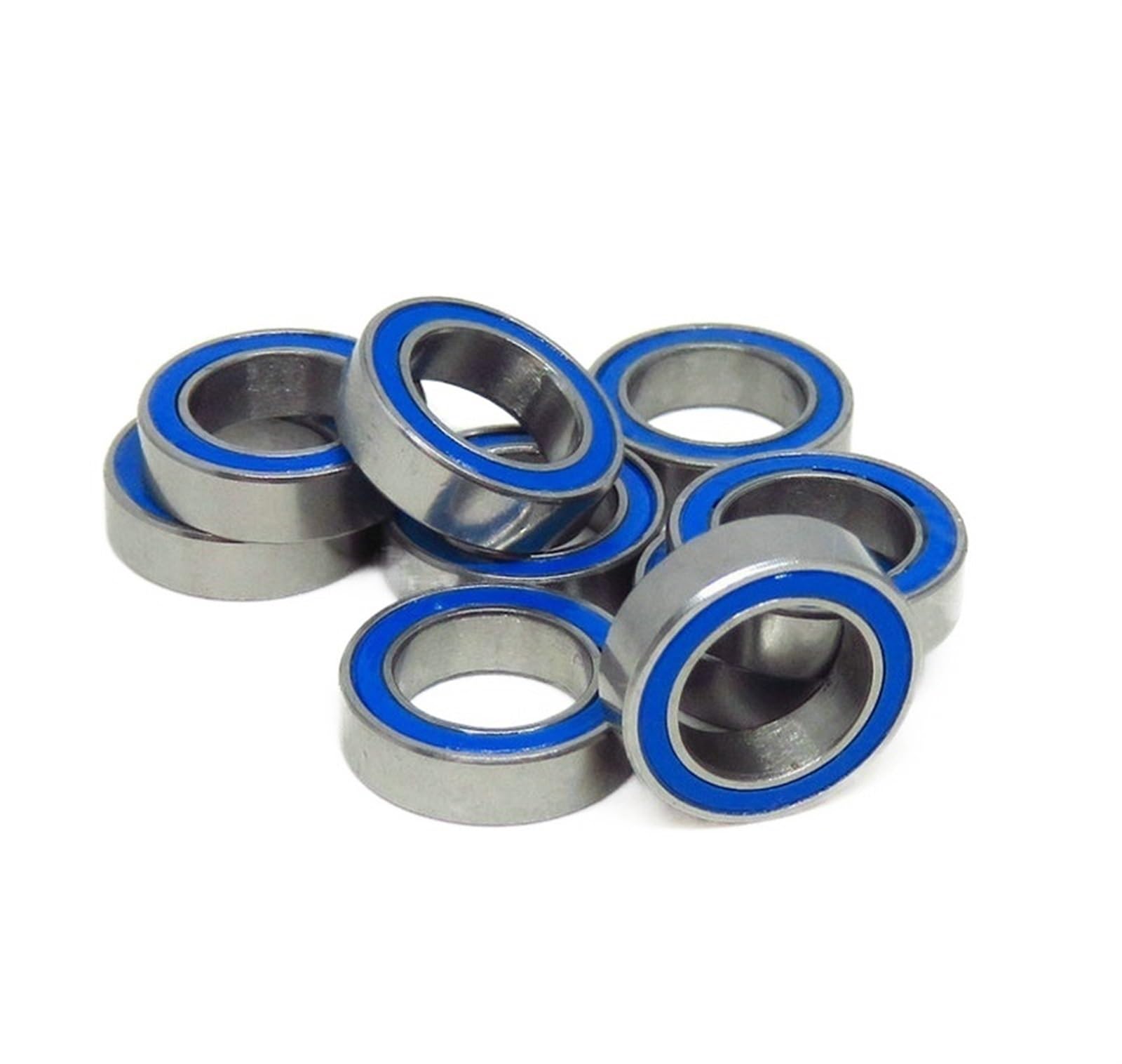 IEUMJNAT Bimetal Seal Shield Micro deep Groove Bearing 10pcs MR63-2RS 3x6x2.5mm ABEC-3 Miniature Ball Bearings Blue Seals