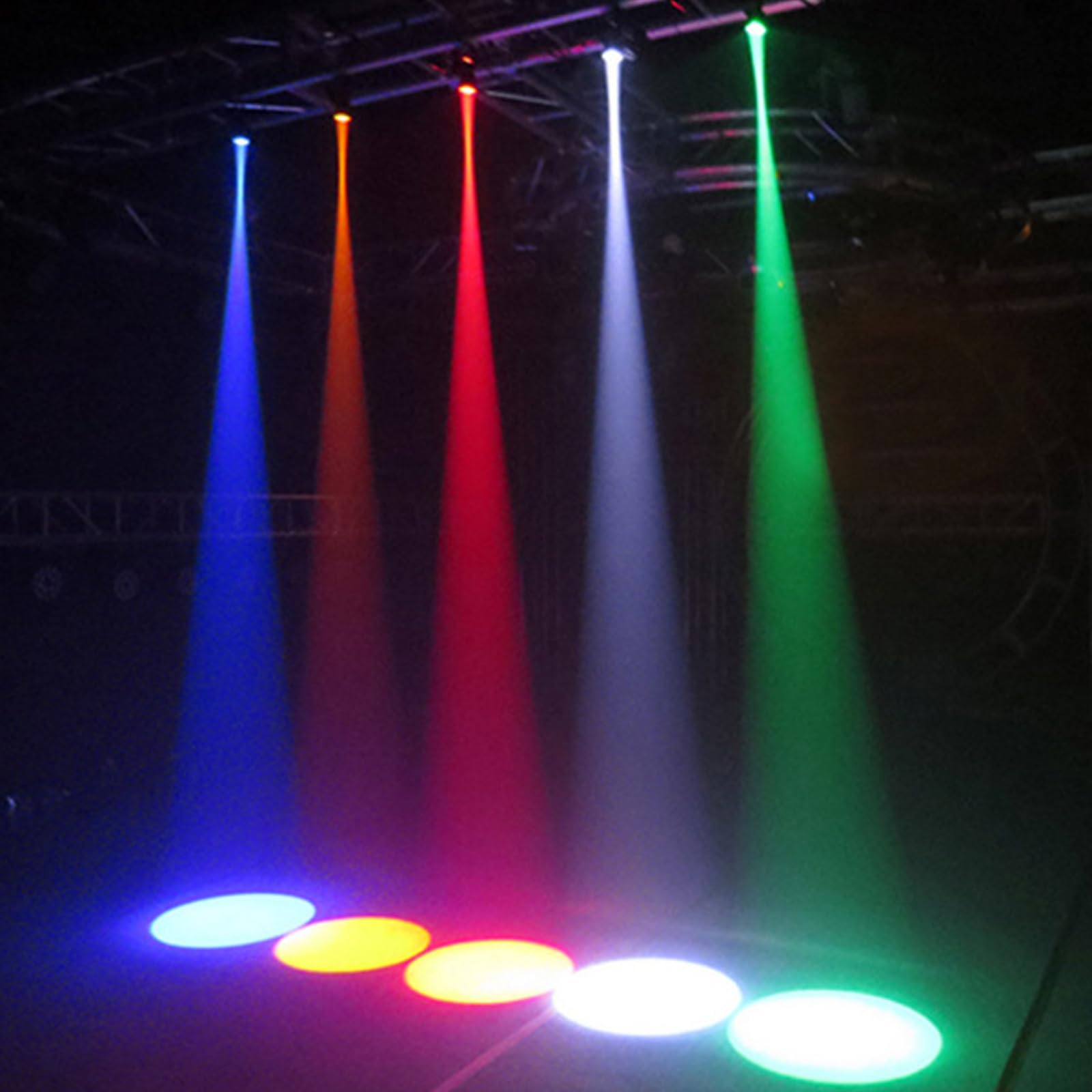Foco LED de punto, 15 W, foco 3 en 1 para bola de espejo, IP25, mini haz de luz, lámpara de escenario, bola de discoteca, para discoteca, bar, club, fiesta, mando a distancia