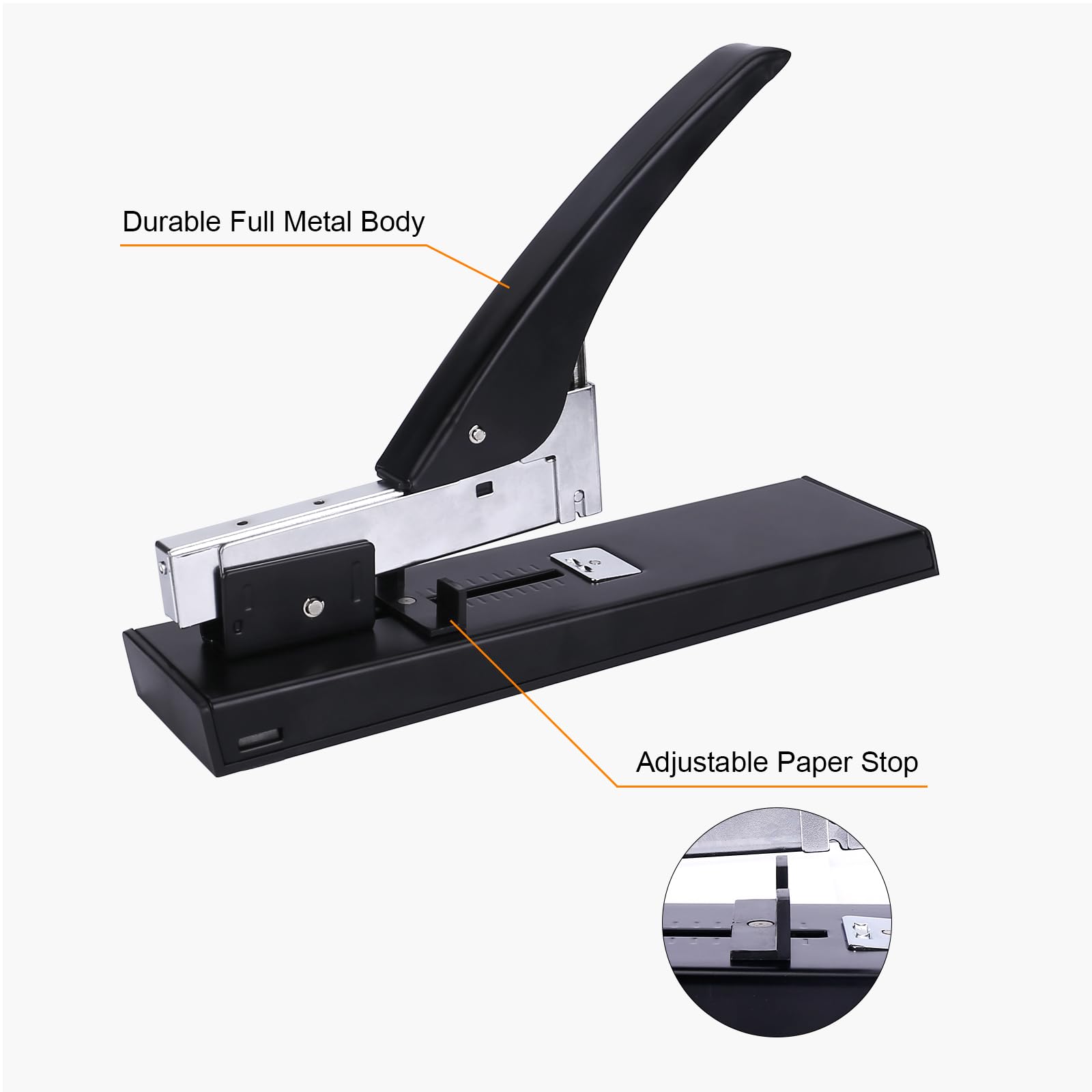 Eagle Heavy Duty Stapler,100 Sheet Capacity,Black - Image 4