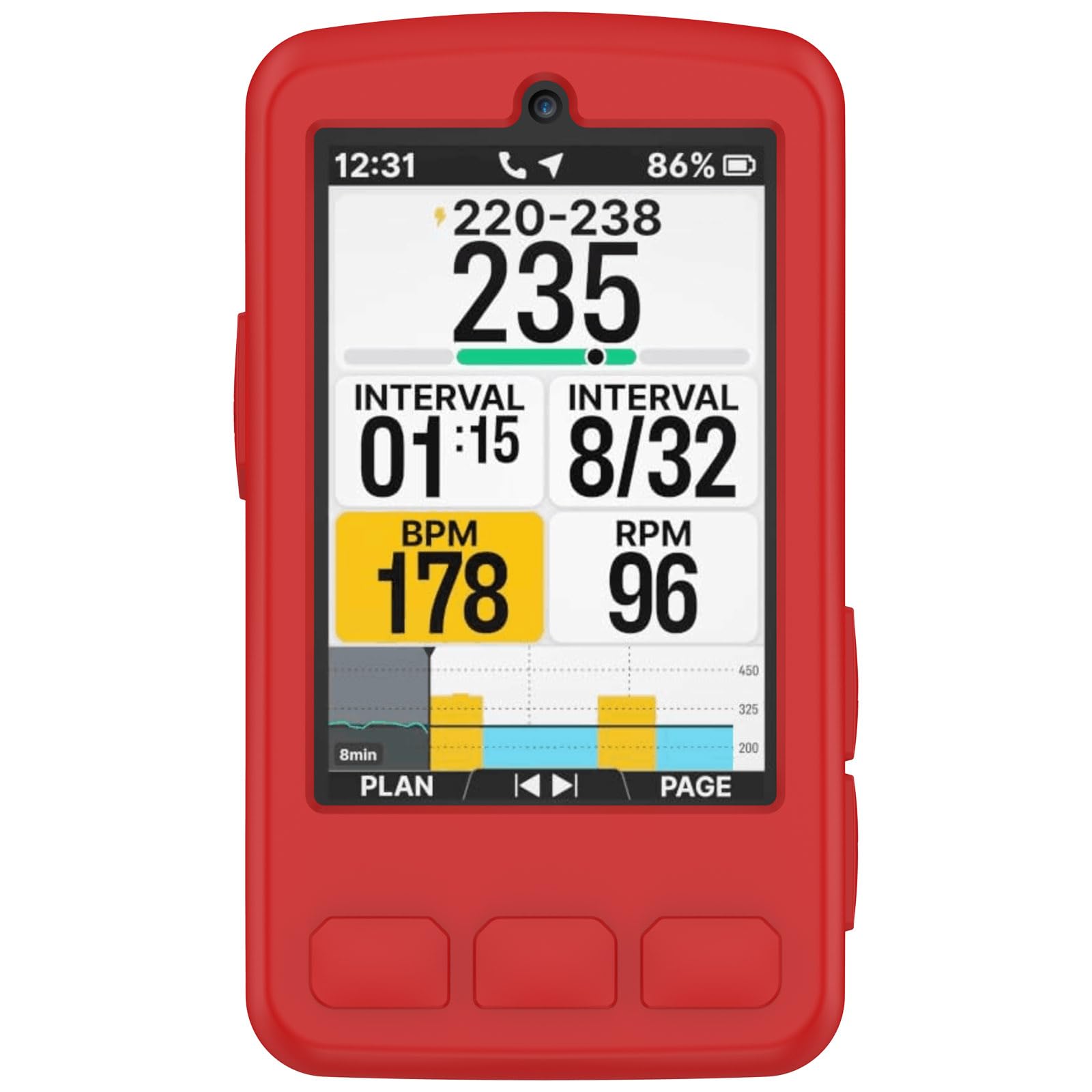 Wahoo ELEMNT BOLT V3 Silikonhülle – Rot, Robust, Griffig, Passgenau Für Fahrradcomputer