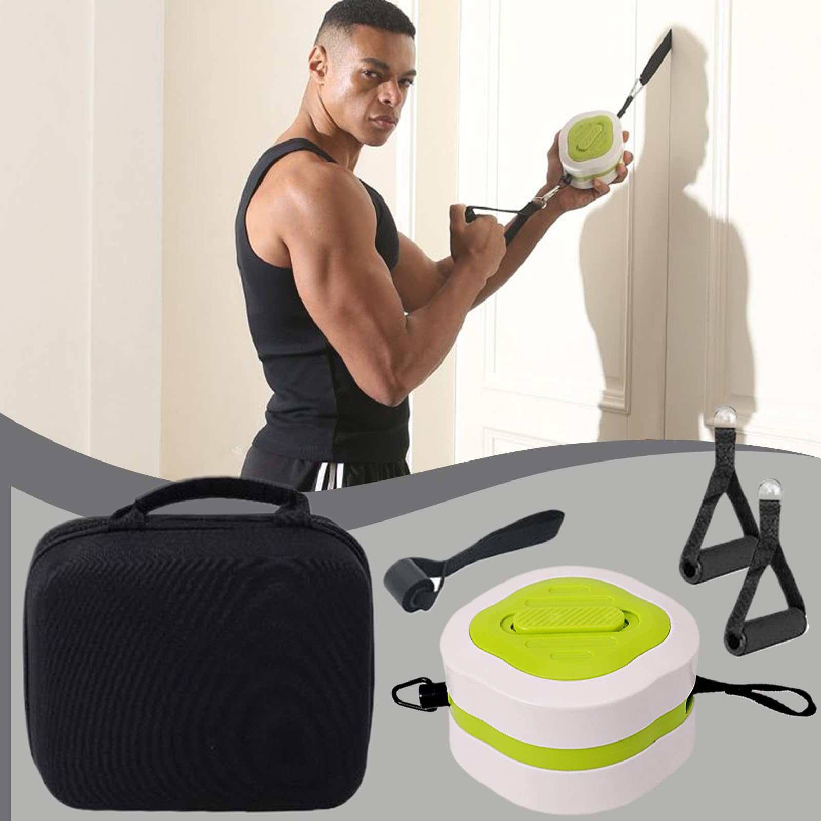 Bandas De Ejercicio con Asas Bandas De Resistencia con Mangos | Accesorios De Fitness Para Gimnasio Y Casa Herramienta De Musculación Para Piernas Pecho Muñeca Tobillo Hombres Mujeres