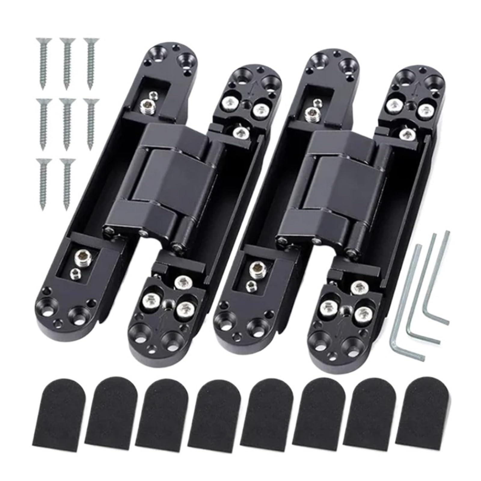 Pjfcewfdgx 2Pcs 40Kg-Black Cross Invisible Door Hinge