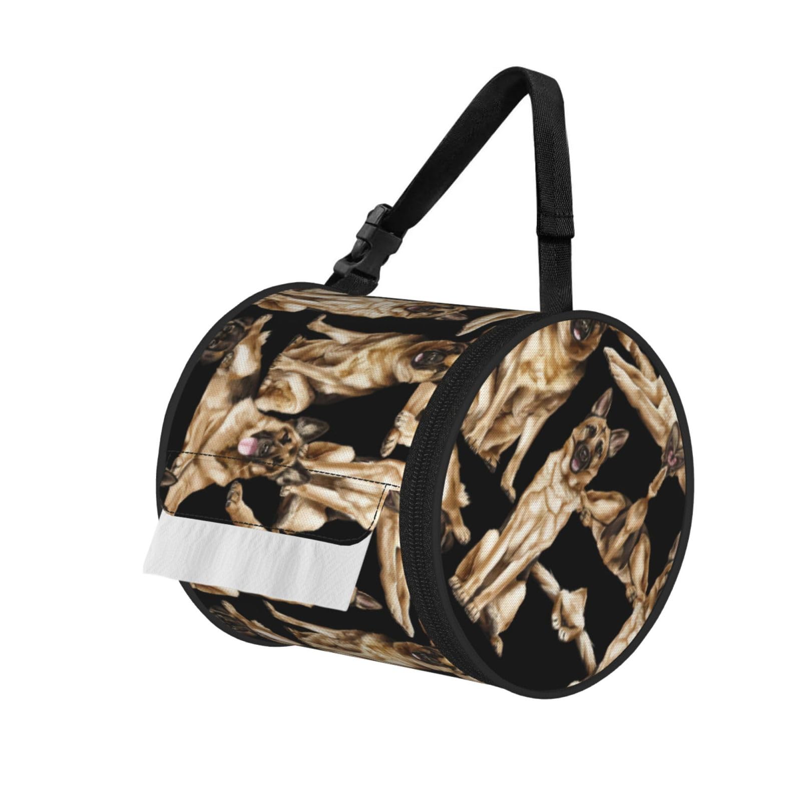 German Shepherd Print Fashion Tissues Organizer Box, Hanging Tissue Holder For Purse Coins For Car Office Daily Outing