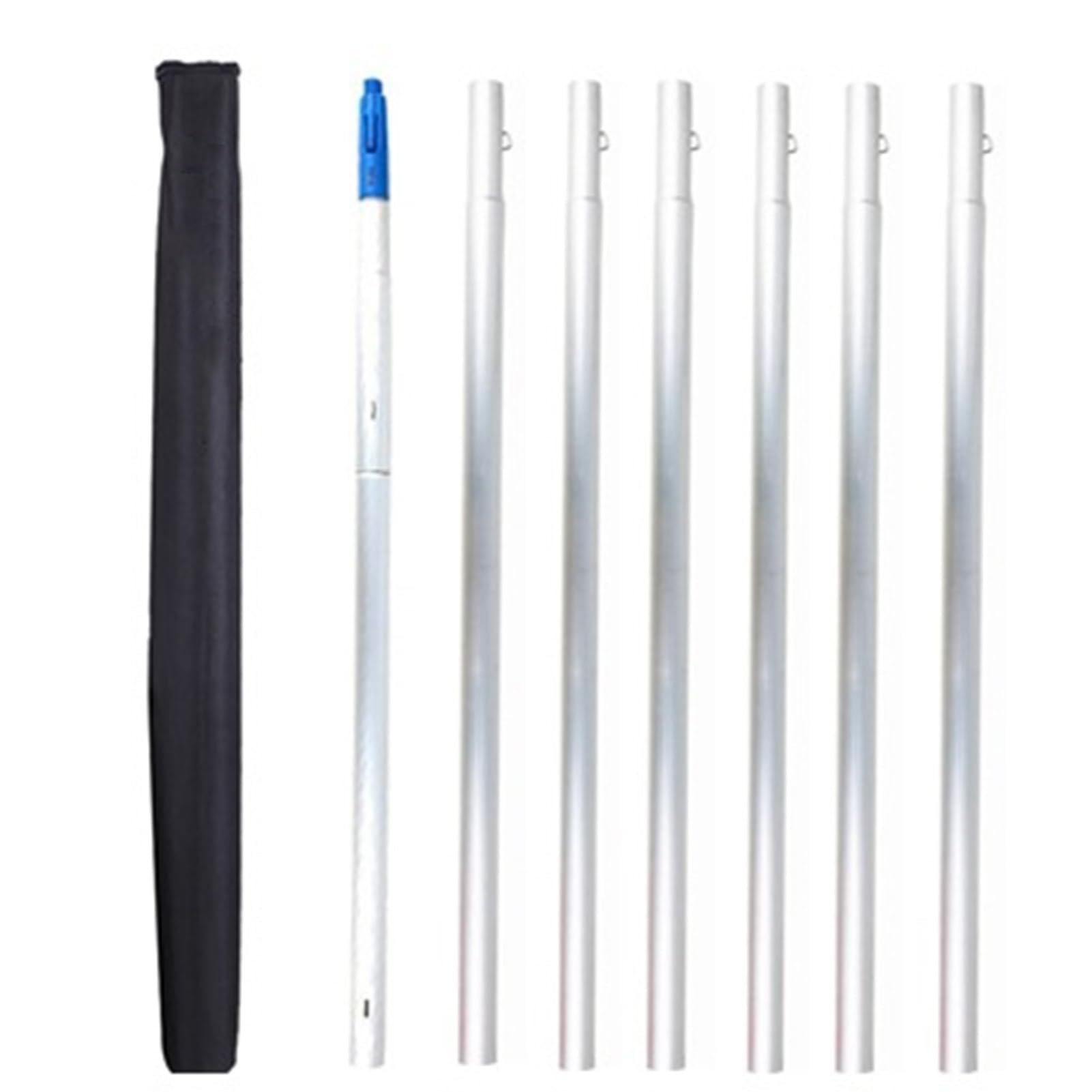 Perche Télescopique De 1 À 12m, Perche de Nettoyage telescopiqu Panneaux solairese, Perche Multi-usages, Aluminium, pour Nettoyage sols, vitres, plafonds(Pôle Unique)(700cm/22.9ft)
