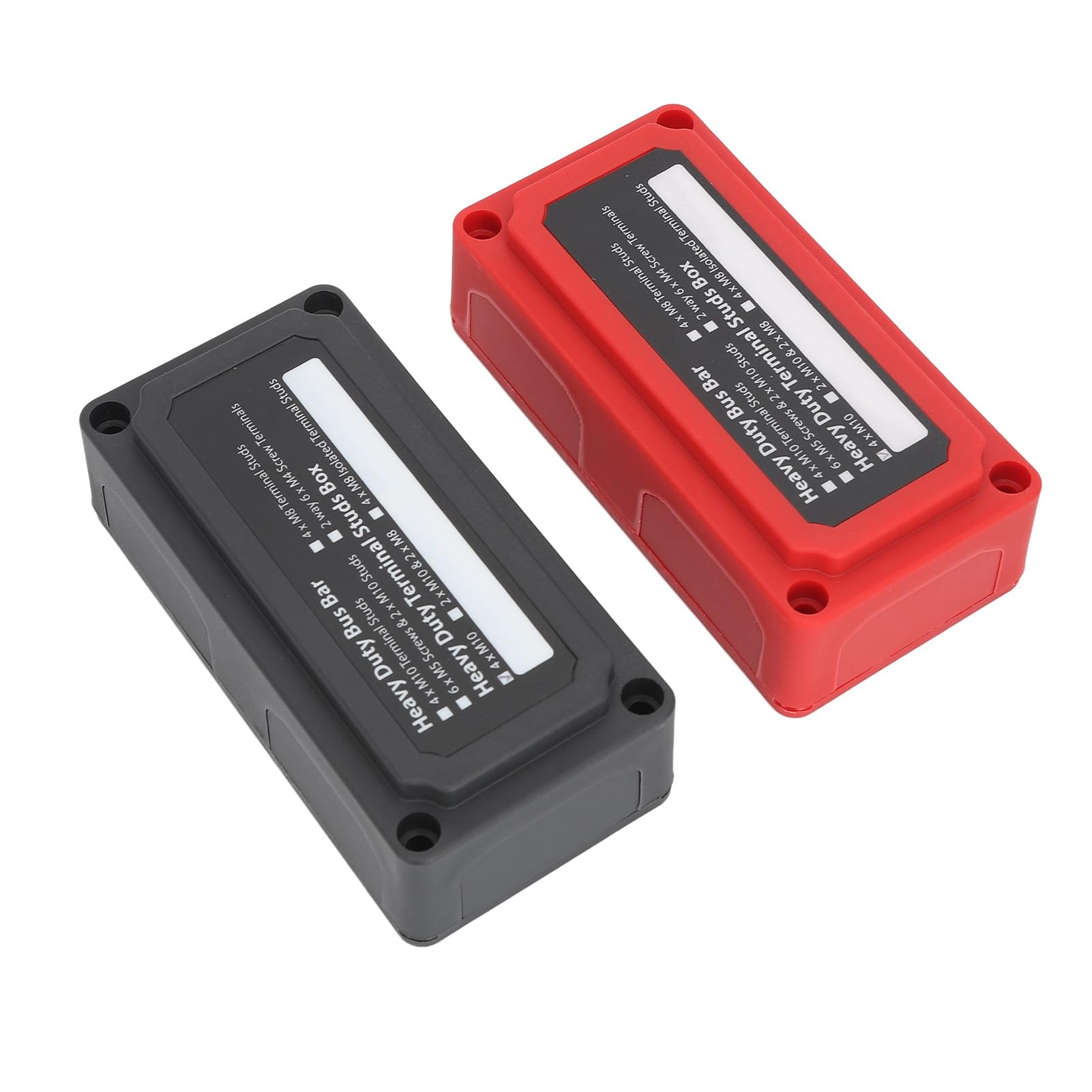 Bus Bar Box 200A 4 M10 3 8in Stollen Stromverteilung Block Terminal Stenmodul Design für Cars RV Trucks Yachten DC12 bis 48 V.