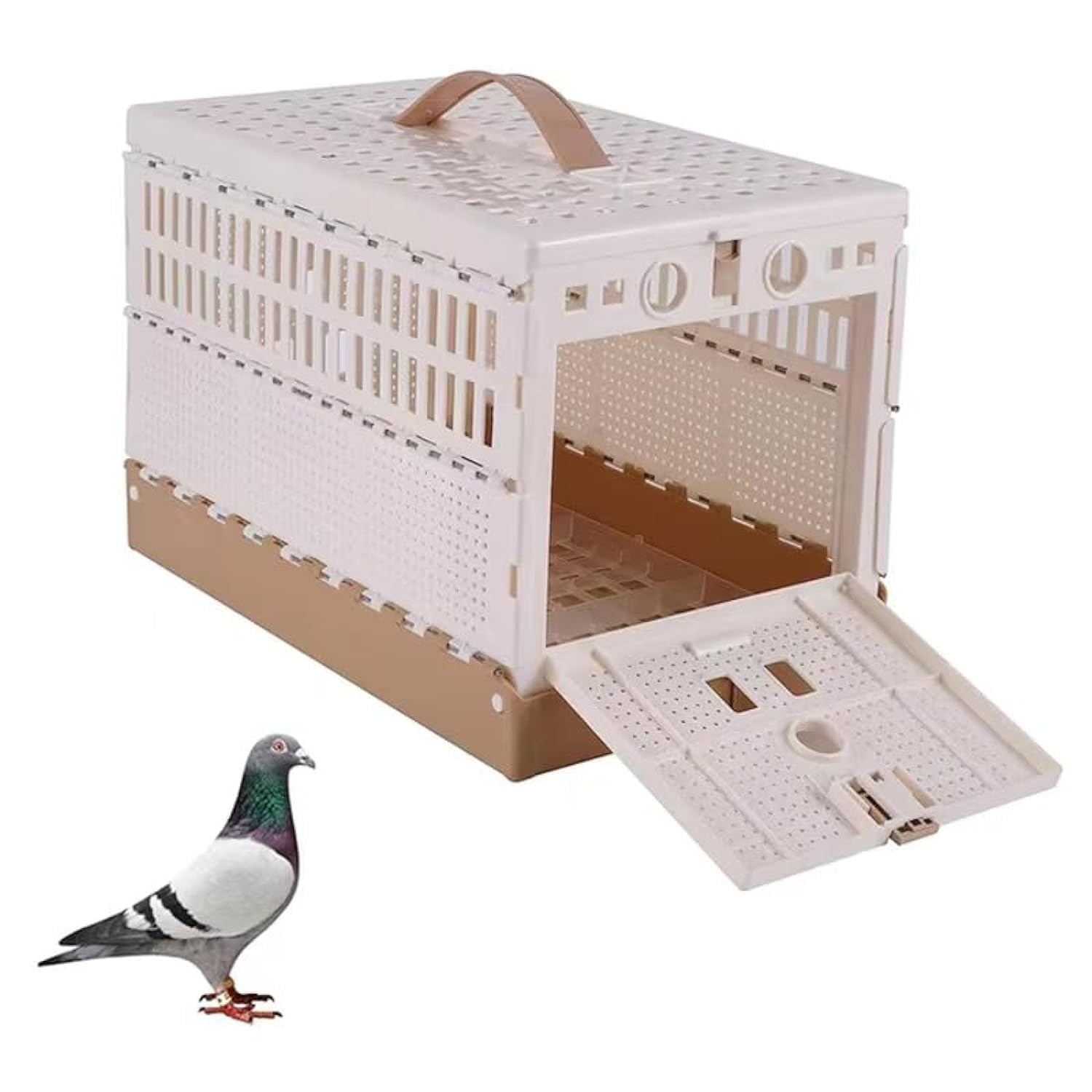 Sponsored Ad – Pet Bird Travel Cage, Folding Pigeon Box Easy to Clean,for Training and Release,Available for 1-3Pcs Pigeons,Birds,Small Animals