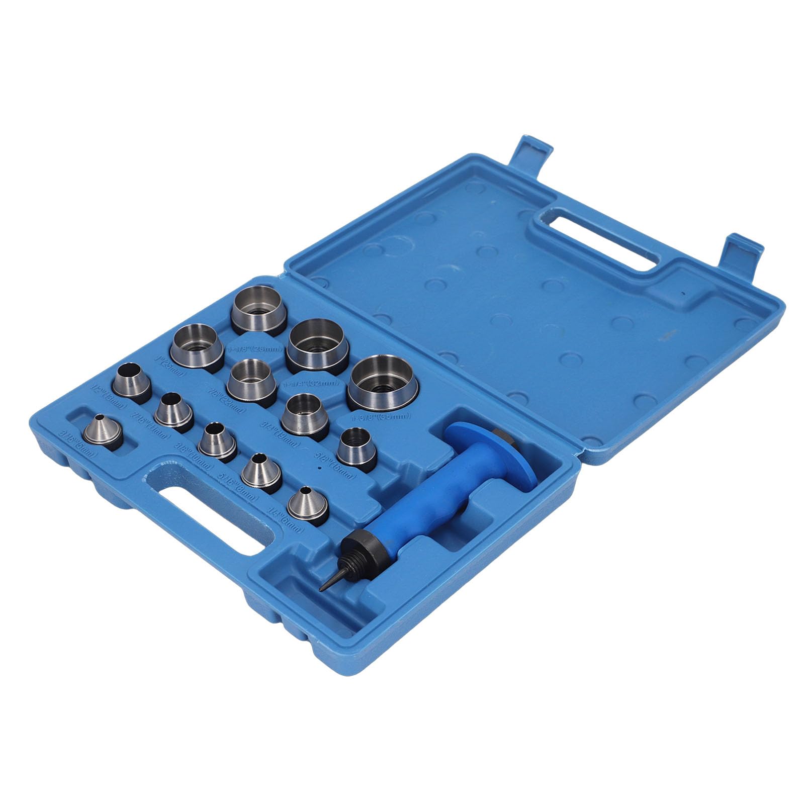 Alomejor Leather Working Hole Punch Set, 13pcs Interchangeable Tools