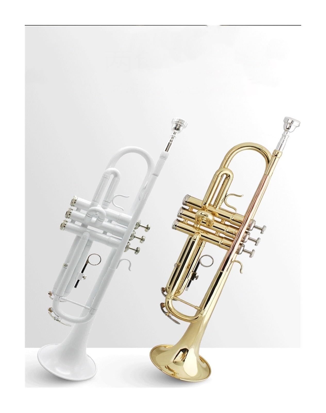 trąbka instrument Uczniowski zespół początkujący na trójtonowej trąbce B-dur róg instrumentu dętego(Color:Brass)