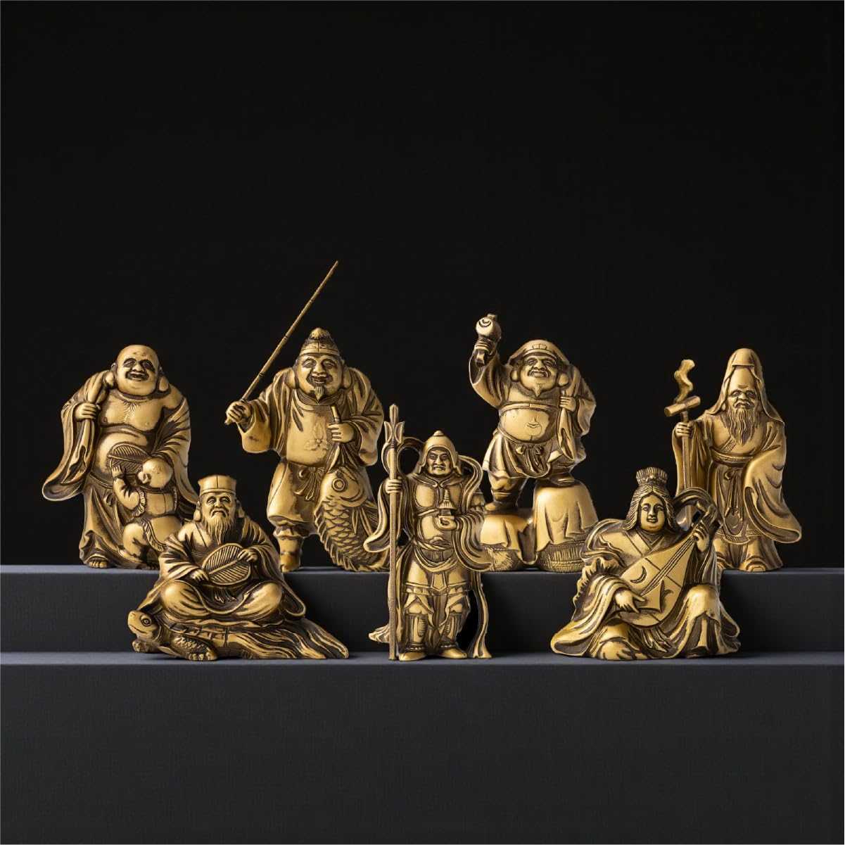 七福神 淡路瓦 細工 Seven Lucky Gods Amazon.com: TOKYO ART Japanese Seven Lucky Gods Set – 7 Zinc Alloy