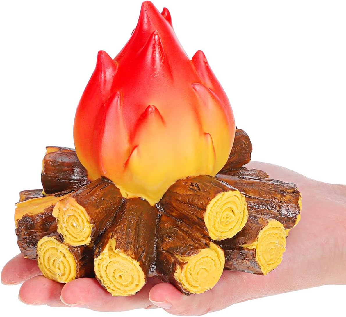 Fake Campfire Night Light, 3D LED Fake Fire Pit Firewood Lamp, Electric Faux Fireplace Logs Night Lights, Halloween Christmas Festival Party Decorations for Bar Home Garden Yard