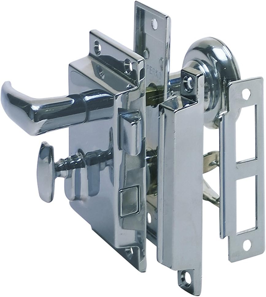 Perko 0928 DP0 CHR Door Lock Rim Latch Regular Bevel Box Strike Boat