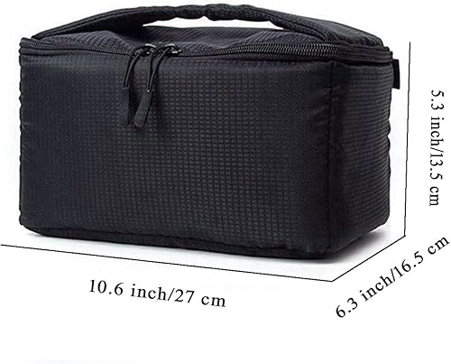 Miniatura 6 de WTSHOPME Bolsa de inserción de cámara impermeable con funda DSLR SLR SLR Funda acolchada para cámara a prueba de golpes para viajes