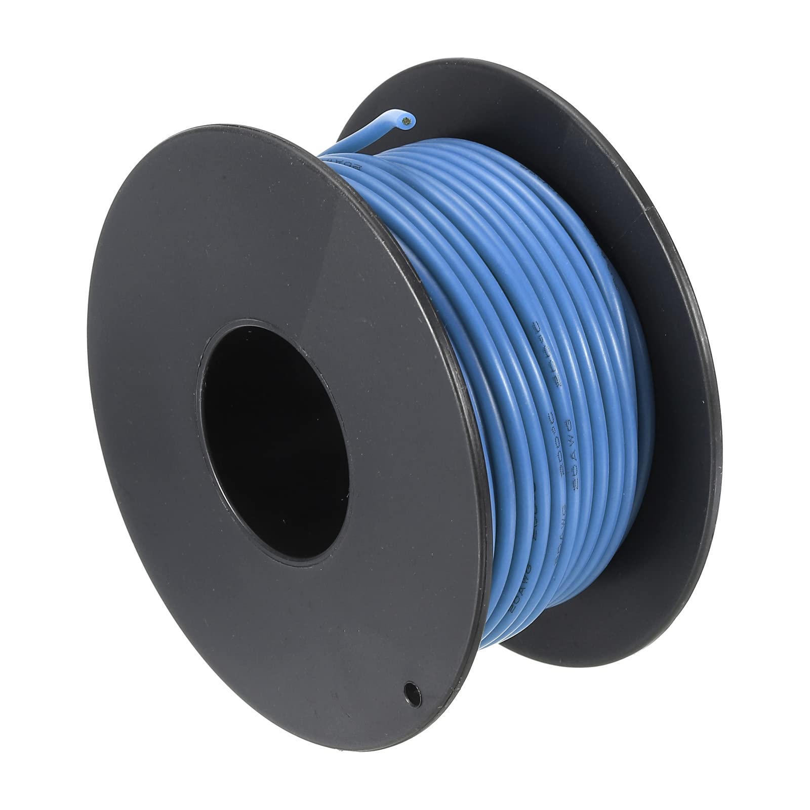 sourcing map 20 Gauge Silicone Wire 20AWG Stranded Wire High Temperature Hookup Tinned Copper 15m/50ft Blue Spool for Model Wiring, DIY Wiring
