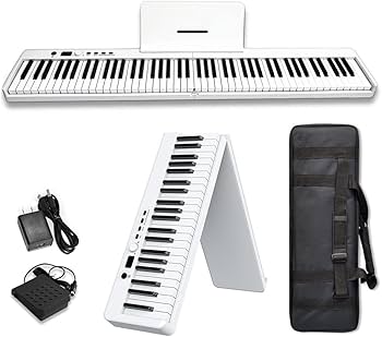 【美品】電子ピアノ 88鍵盤 折りたたみ式 TAHORNG ORIPIA88 WH 折りたたみ式電子ピアノ MIDIキーボード 88鍵盤