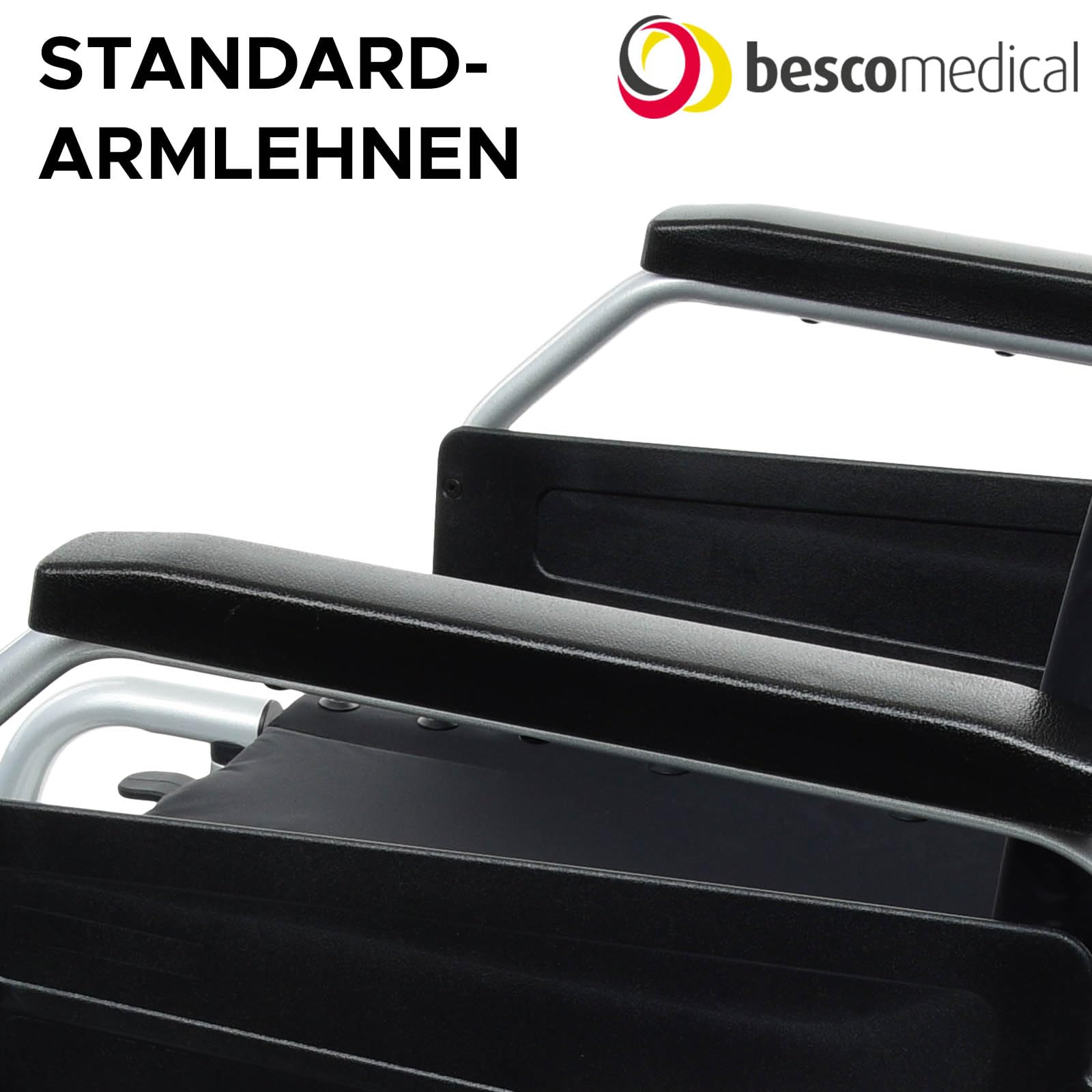 Leichtgewicht Rollstuhl PRIMUS ML 2.0 - Sitzbreite 38 cm - bis 130 kg | Faltbarer Transportrollstuhl mit Trommelbremse - Reise-Rollstuhl mit Steckachsensystem - Fußstützen & Armlehnen klappbar