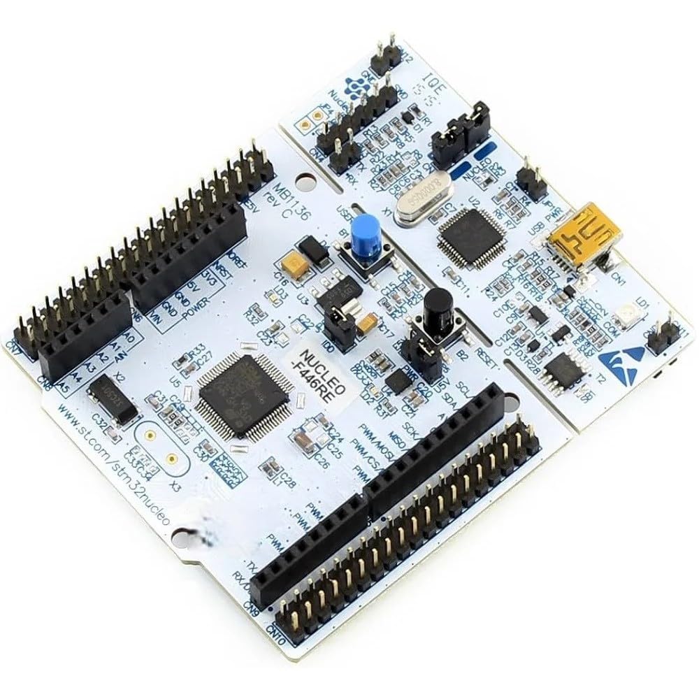 NUCLEO-F446RE STMicroelectronics Development Board – Nucleo-64, STM32F446RE MCU, On-Board Debugger, Ariduino, ST Zio&Morpho Compatible- ChipTronicX