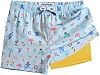 maamgic Boys Swim Trunks with Compression Liner 4-Way Stretch Quick Dry Swim Shorts Swimming Trunks Toddler Boy