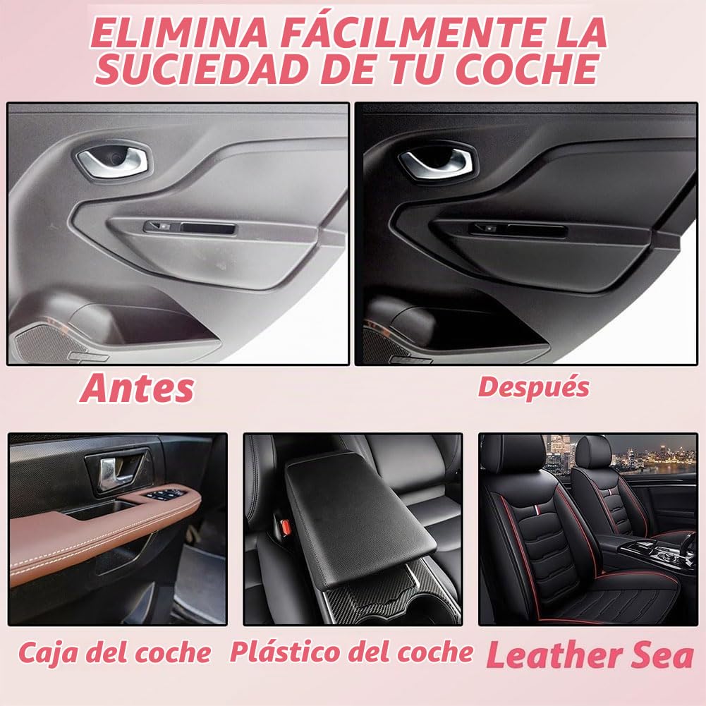 Rakiuty Interior Beauty Spray,Multifunctional Car Cleaner,Car Interior Spray,Polish Cleaner for Car Interior,Car Plastics Car Interior Cleaner,Spray para Pulir Interiores de Automóviles