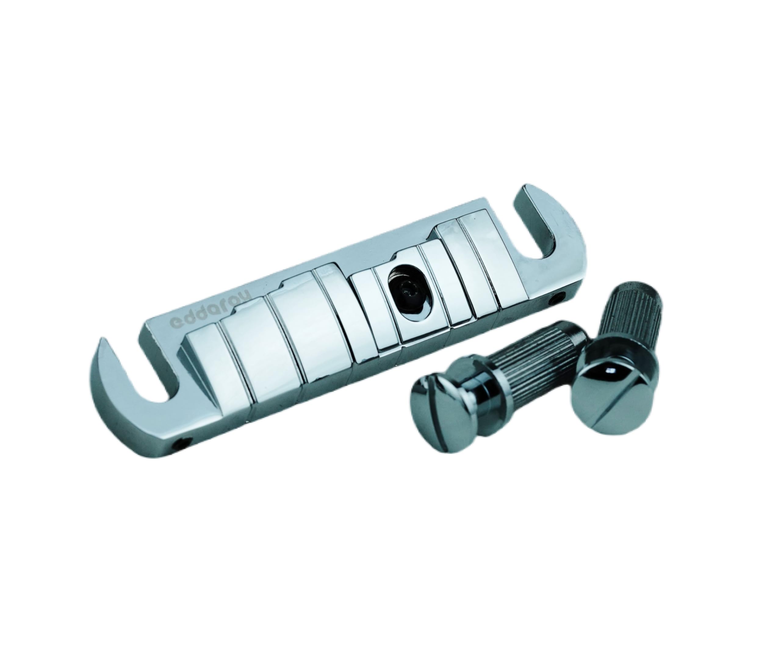 Eddaray Wraparound Bridge Tailpiece, Adjustable Intonated Aluminium Alloy Stoptail Bridge with Studs and Zinc Saddle for Les Paul LP EPI SG Style Electric Guitar Replacement Chrome
