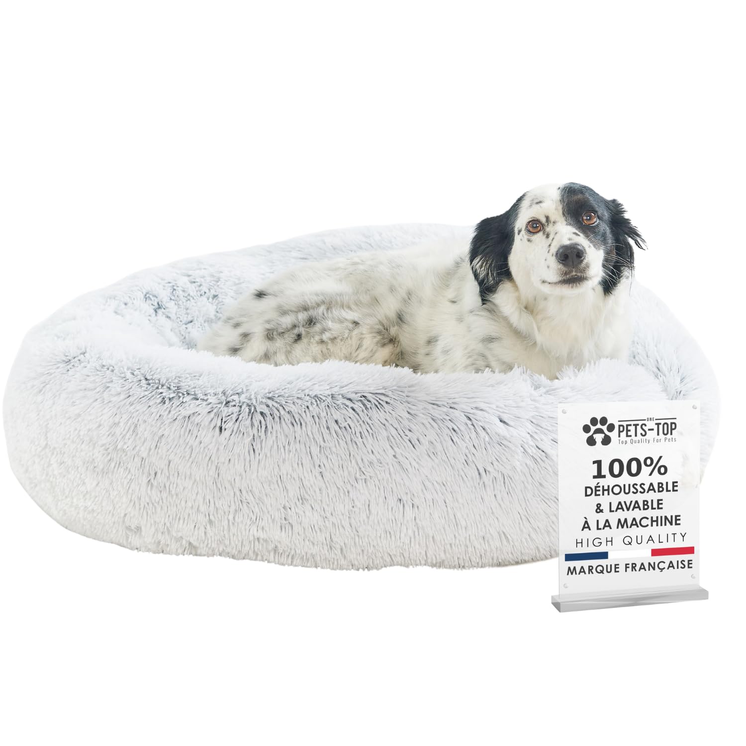 Panier chien rond lavable pour des siestes sereines au salon