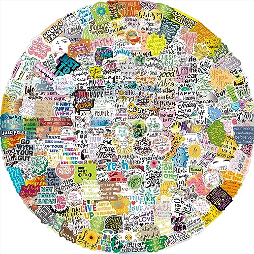 200 Adesivi con Parole Positive, Set di Adesivi Motivazionali in Vinile Impermeabile per Laptop, Skateboard, Album di Ritagli, Adolescenti