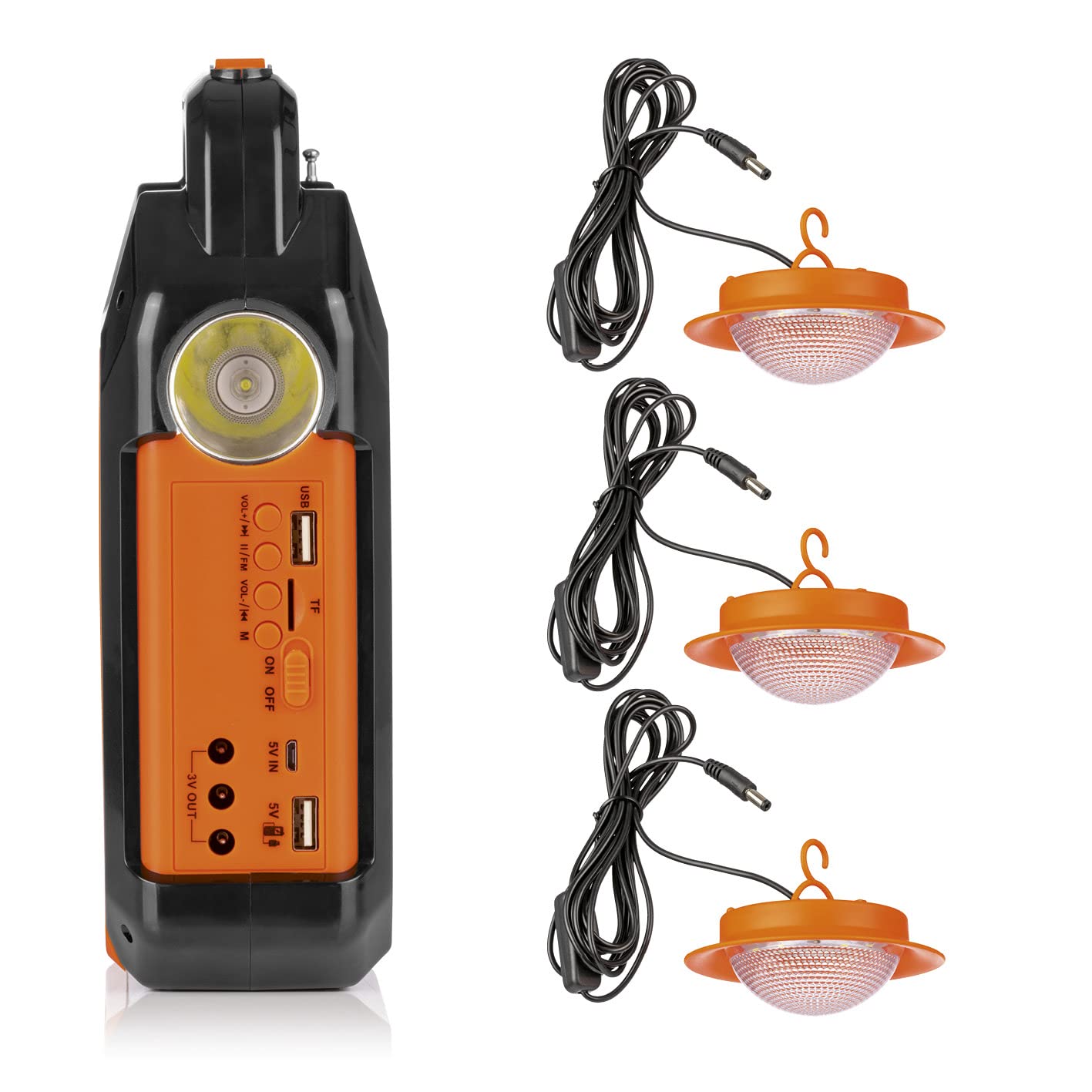 EASYmaxx Kit Generador Solar 4.000mAh | 2 Modos de Carga: Panel Solar/USB | para Cargar teléfonos móviles, Power Banks, etc. | Radio FM integrada y Altavoz incluidos
