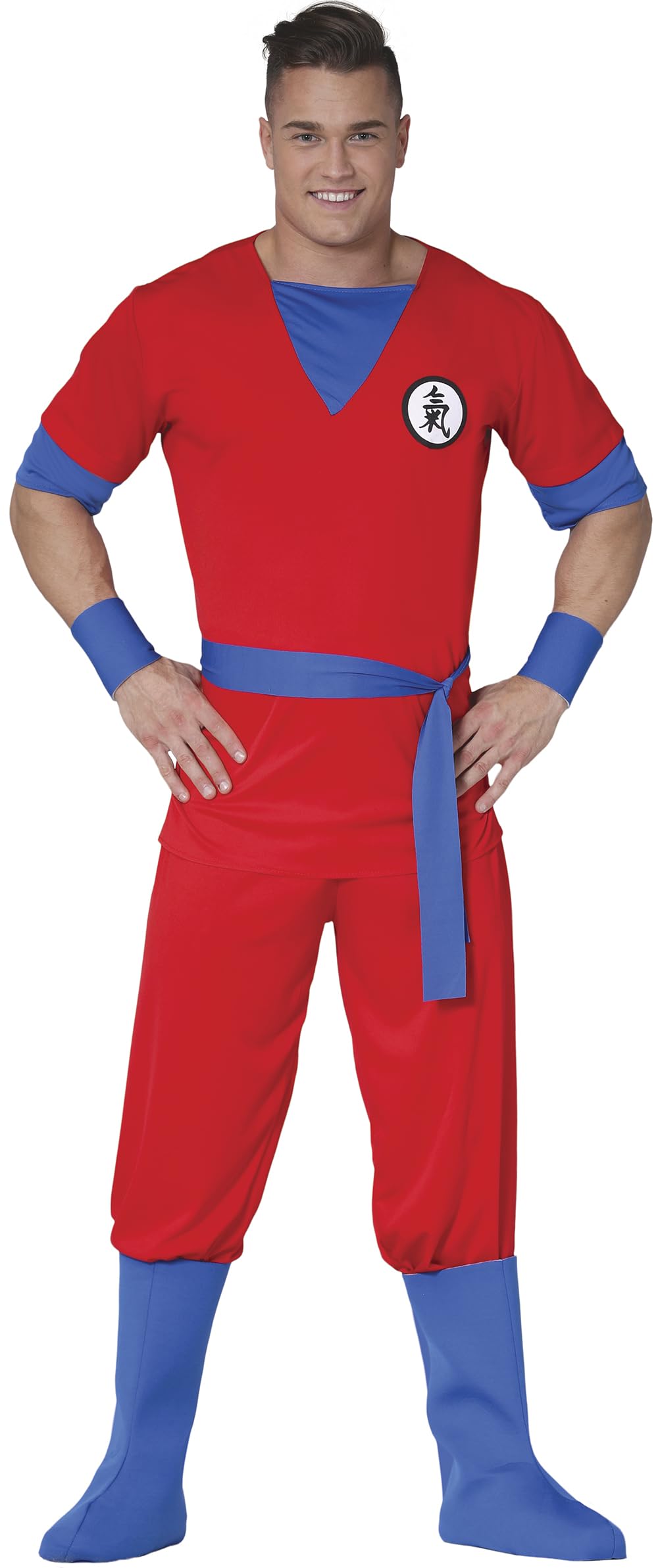 FIESTAS GUIRCA | Disfraz Fighter Adulto (52-54/L) - Camiseta, Cinturón, Cubrebotas, Muñequeras y Pantalón - Disfraces de Ninjas y Videojuegos para Halloween, Carnaval y Fiestas de Disfraces