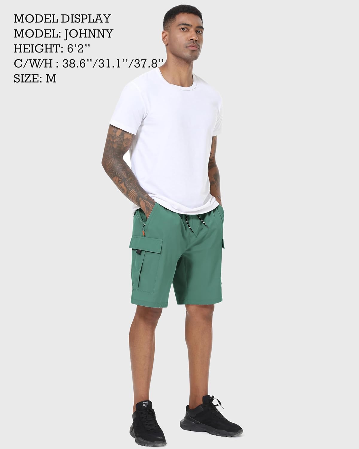 Men's Cargo Shorts Quick Dry Lightweight Stretch Hiking Shorts for Men with 5 Pockets No Lining - Image 3